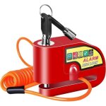 Antivol moto bloque disque frein alarme 110db, renforc�, �tanche, pour 6mm universel moto scooter v�lo ...