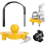 Antivol de remorque haute scurit - avec adaptateur 13  7 et sac de protection, laiton antivol pour ...