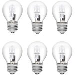 Aougo - e27 ampoules halog�nes 28w g45 en verre � intensit� variable blanc chaud 2700k lampe en forme ...