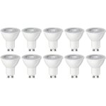 Apex 10 unit� (lot de 1) ampoules spot led gu10 4. 7 w (�quivalent 50 w) blanc chaud intensit� non variable ...
