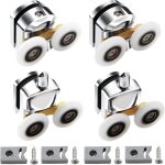 Apex lot de 4 roulettes pour porte de douche, porte coulissante, porte coulissante, porte de douche, ...