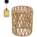 Apex abat - jour boh�me en rotin fait main, lot de 1, abat - jour de rechange en osier pour lampe de ...