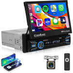 Apex autoradio �cran motoris� r�tractable 7 pouces avec sans fil carplay android auto, ecran tactile ...