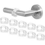 Apex but�es de porte transparentes � un seul trou, lot de 10 prot�ge - poign�es de porte en silicone ...