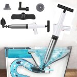 Apex d�boucheur de toilettes haute pression 5 en 1 avec piston � air comprim� en spirale pour d�boucher ...
