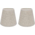 Apex deux abat - jour en lin, compatibles avec des ampoules e14, diam�tre sup�rieur 11 cm, hauteur 14 ...