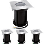 Apex lot 10 spots encastrable de sol carr� inox 304 exterieur - ip65 gu10 - pour gardin?ampoule non incluse? ...