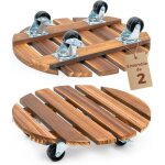 Apex porte plante a roulettes, lot de 2 plateaux roulants pour plantes 30, 5 cm, support avec roulettes ...