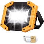 Apex projecteur de travail led 30 w rechargeable pour ext�rieur, �tanche, avec port usb, id�al pour le ...