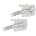 Cordon adsl rj11 male vers male blanc 2m