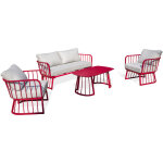 Dcb garden - apolline - salon de jardin 4 places en aluminium - city garden