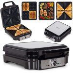 Appareil 3 en 1 pour sandwichs, gaufres et grillades - 1200 w, rev�tement antiadh�sif