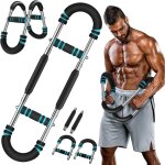 Appareil bras portable 30 - 50kg, r�sistance r�glable 3 niveaux, fitness maison voyage, bleu
