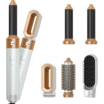 Appareil de coiffure 5 en 1 : brosse s�chante, fer � friser, lisseur, abs, dor�