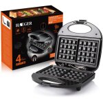 Appareil  croque monsieur 3 en 1, grill, gaufrier et sandwich, grande puissance de 750w, 3 plaques antiadhsi ...