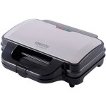 Appareil � croque - monsieur camry cr 3054 en acier alli� coloris gris - pour deux gros sandwichs