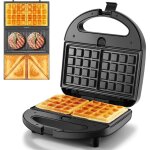 Appareil � gaufre, 750w gaufrier electrique, machine a gaufre pour 2 gaufres, plaques antiadh�sives, ...