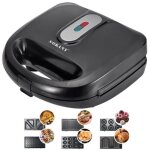 Appareil multifonction 6 - en - 1 750w (sandwich maker, gaufrier, contact grill, donut maker et plus) ...