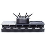 Appareil � raclette et fondue - livoo - doc234 - 12 personnes - multifonction - noir