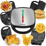 Appareil � sandwichs, gaufrier, grill �lectrique, grille - pain puissant, panini 5 en 1