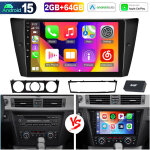 Apple carplay pour bmw s�rie 3 e90 e91 e92 e93, autoradio android 15 pouces avec bluetooth - 2 + 64g ...