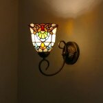 Applicable applique de style, �clairage cr�atif mural, lampe murale d�corative en verre tach�e, vintage ...