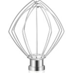 Applicable fouet mtallique pour mlangeur kitchenaid  tte inclinable, agitateur  crme aux ?ufs, ...