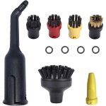 Applicable kit d'accessoires pour nettoyeur vapeur k�rcher sc1, sc2, sc3, sc4, sc5, 3 brosses rondes, ...