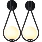 Applique boule verre led 5w, applique murale verre, applique murale boule, applique art deco, lampe vintage, ...