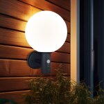 Applique avec d�tecteur de mouvement lumi�re ext�rieure lampe boule anthracite capteur led applique murale ...