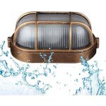 Applique d'extrieur lampe murale industrielle rtro lampe de bateau ovale hublot lampe, elliptique plafonnier ...