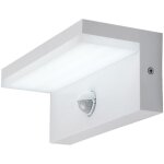 Applique d'ext�rieur moderne blanche avec d�tecteur de mouvement, led � couleur variable, 9w ip54 zaragoza, ...