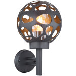 Applique d'ext�rieur ronde en inox - h. 32, 7 cm