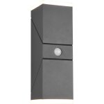 Applique ext�rieure 2x led 7w, 2x 800lm, 3000k, capteur de mouvement, anthracite - trio - avon