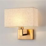 Applique de lecture, applique moderne avec abat - jour en tissu beige, applique de couloir de chevet ...