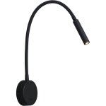 Applique de lecture noir, lampe col de cygne flexible led 3w 3000k fixation liseuse murale 240v avec ...