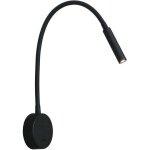 Applique de lecture noir, lampe col de cygne flexible led 3w 3000k fixation liseuse murale 240v avec ...