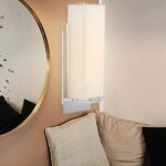 Applique led salle  manger verre lumire chrome cuisine spot satin