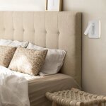 Millumine - applique led tte de lit blanche cayman ii