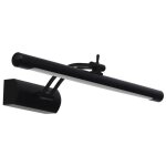 Applique pour miroir de salle de bain interrupteur intgr anka - 8 led 8w 570lm 4200k ip45 noir horoz ...