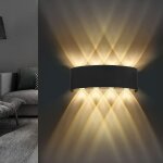 Applique murale, 22x8x5cm, up and down, extérieure noire 8w, ip 65 aplique murale led blanc chaud 3000k, ... Applique murale, 22x8x5cm, up and down, extérieure noire 8w, ip 65 aplique murale led blanc chaud 3000k, ...