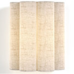 Applique murale avec abat - jour en tissu et structure dor�e vieillie - treya blanc