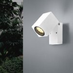 Applique murale blanche led ip44 orientable pour ampoule gu10 -