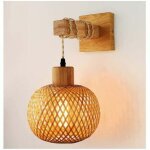 Applique murale chambre, �clairage de l'�cusson de mur - lampadaire en bois pour salon, couloir