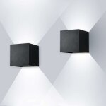 Applique murale chambre, encoft 2pcs 12w applique murale interieur exterieur cob led, �clairage luminaire ...