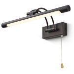 Applique murale chambre led 8w ip44 miroir applique murale �clairage de salle de bain noir mat int�rieur ...