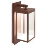 Applique murale classique gea led ges772c led 3000 ip65 aluminium verre brun