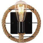 Applique murale en corde de chanvre style loft applique murale de couloir style industriel r�tro luminaire ...