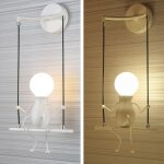 Wottes - applique murale cratif industriel luminaire e27 pour chambre d'enfant couloir loft bar blanc ...