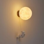 Applique murale crative astronaute, abat - jour led, luminaire dcoratif pour chambre  coucher, chevet, ...